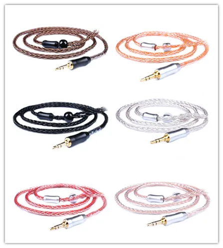 

diy earphone wire single crystal copper silver plated cable mmcx ue900 se535 im50 ie80 0.78mm 0.75mm