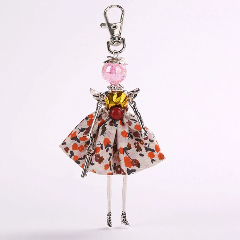 2017 The new alloy angel wings female princess doll keychain girls cloth cute car pendant popular fashion jewelry bag key chain | Украшения
