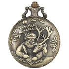 Северный полюс Аляска Санта Клаус Лось Олень кварцевые карманные часы ожерелье подвеска сувенир цепочка подарки для мужчин и женщин