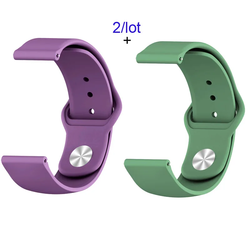 Purple-Army Green Для Xiaomi Amazfit GTS браслет Amazfit Bip ремешок для часов Amazfit GTR 42 мм силиконовый ремешок для часов - Цвет: Purple-Army Green