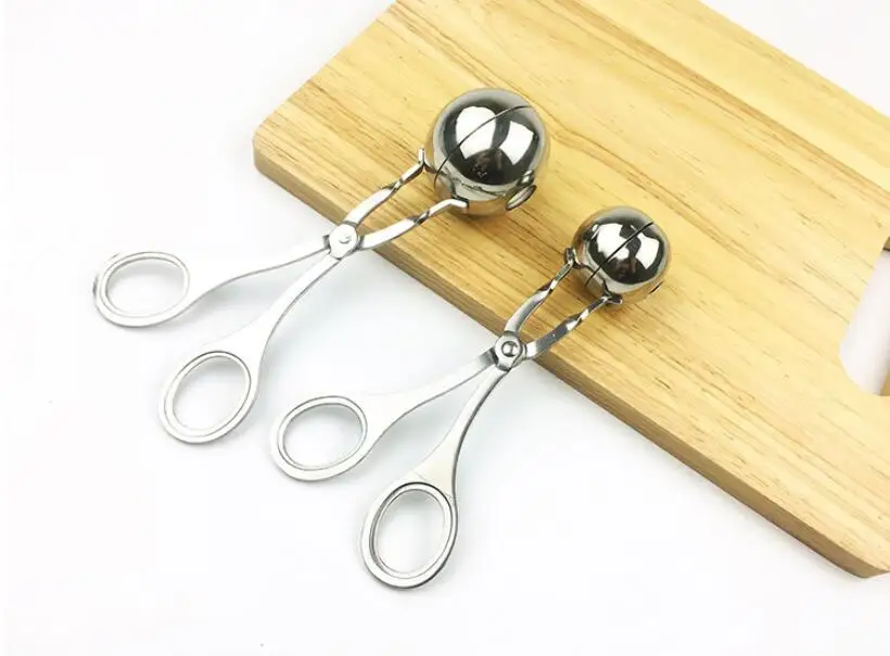 100pc stainless steel maker diy shrimp fried beef meatballs balls tools folder spoon kitchen DIY Fish Meat Ball Maker Mold Tools | Дом и сад