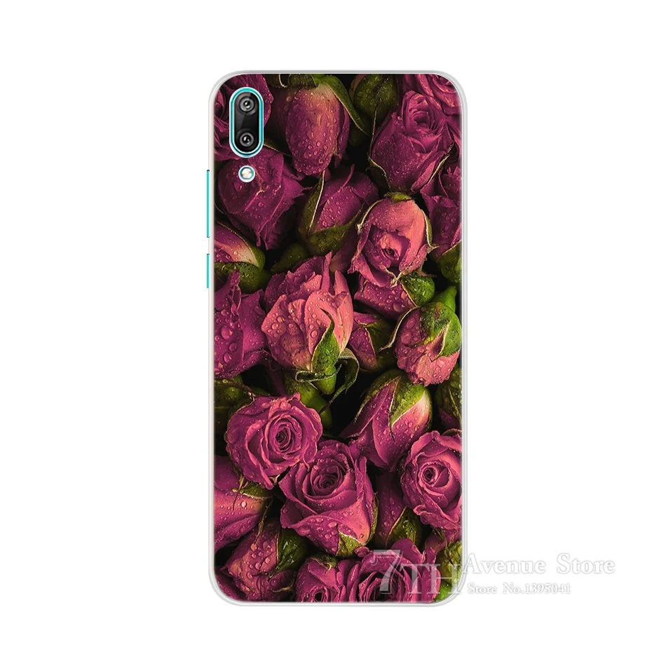 Чехол для Huawei Y7 Pro 2019 Мягкая силиконовая задняя крышка из ТПУ без отпечатков