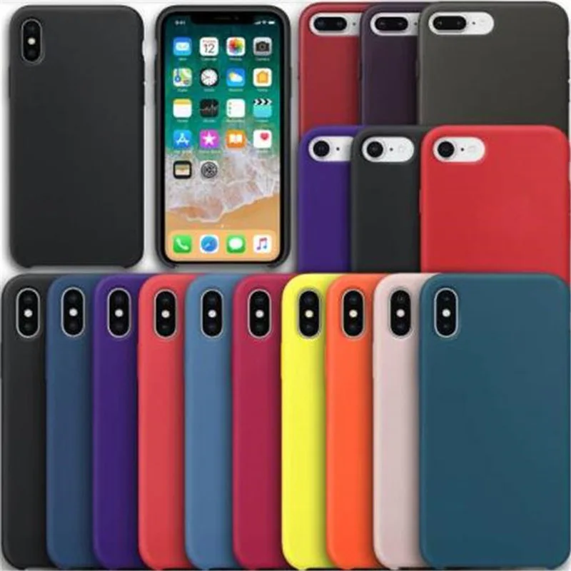 Оригинальный силиконовый чехол для iPhone X XS Max XR 7 Plus 8 6 6s Роскошный жидкий Телефон |