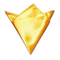 2019 solid color pocket square copy silk towel yellow gold handkerchief snot rag