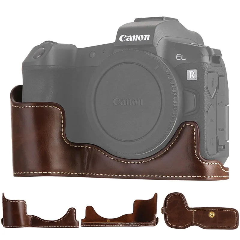 Чехол Ableto из искусственной кожи на половину тела Набор чехлов для CANON EOS R EOSR сумка