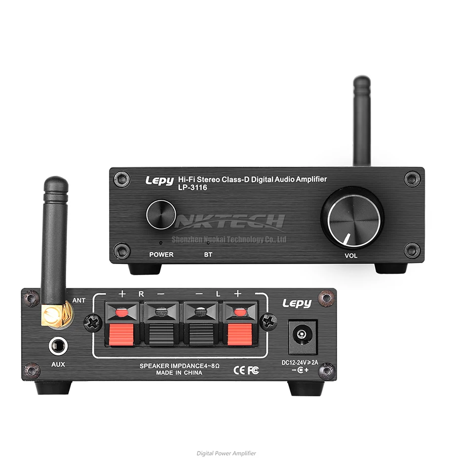 Автомобильный цифровой аудио усилитель Lepy LP 3116 Bluetooth Hi Fi стерео класса D RMS 50 Вт x 2