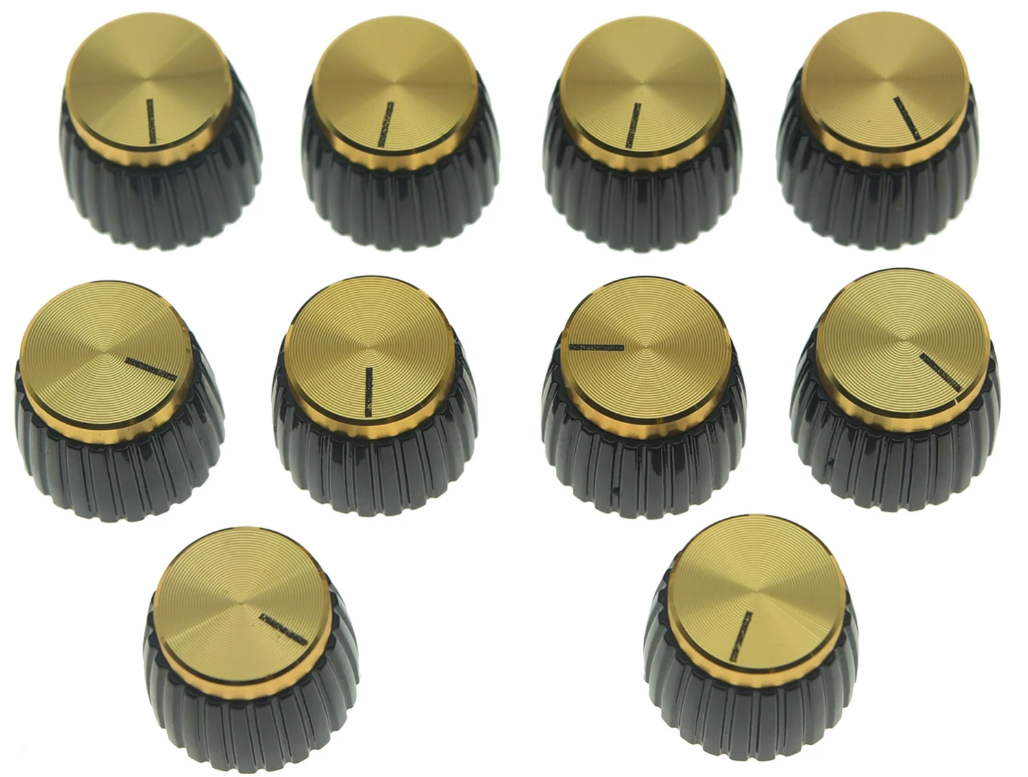 10pcs Dopro упаковка из 10 гитарных ручки усилителя Золотая крышка нажимная ручка подходит комбоусилитель Marshall - Цвет: 10pcs