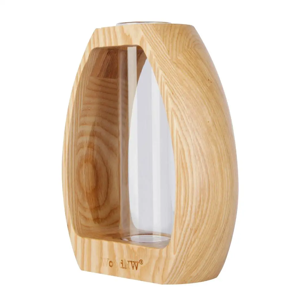 Декор для дома креативная деревянная и стеклянная ваза посадки воды стеклянный