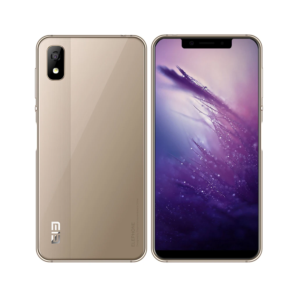 Elephone A4 Смартфон Android 8 1 5 85 дюймов Notch Экран MT6739 4 ядра 19:9 3 ГБ + 16 8.0MP 4G OTG Все Стекло