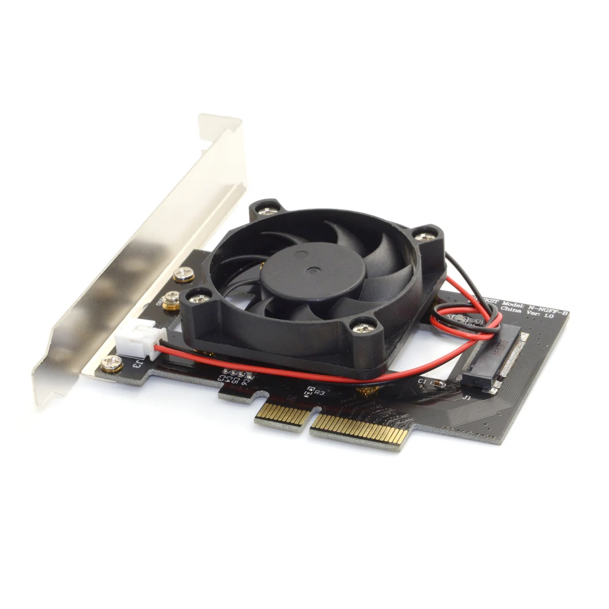 

Chenyang PCI-E 3.0 x4 Lane Host Converter Adapter Card M.2 NGFF M Key SSD to Nvme PCI Express with Cooling Fan