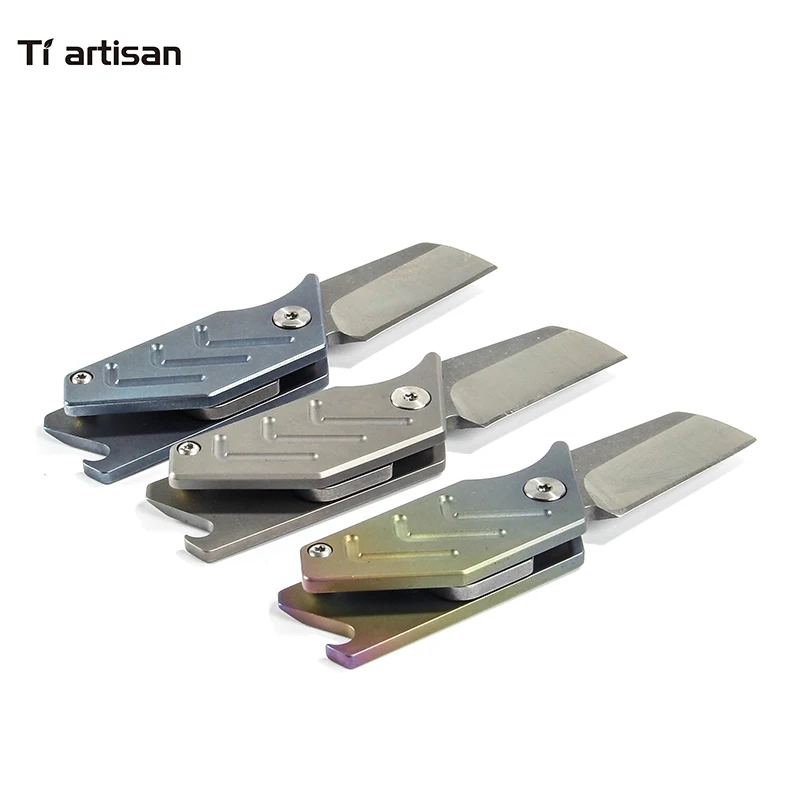 Tiartisan титановый сплав EDC Складной нож T4C открывалка для бутылок является
