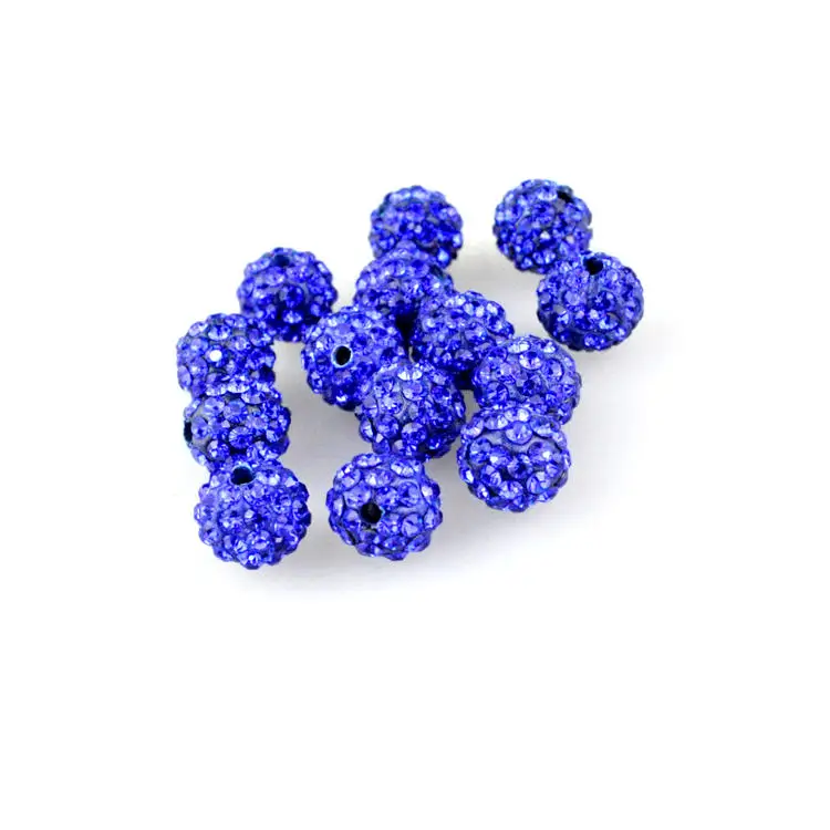 10 мм 100 шт./лот королевские синие шарики диско разделительные глиняные бусины со