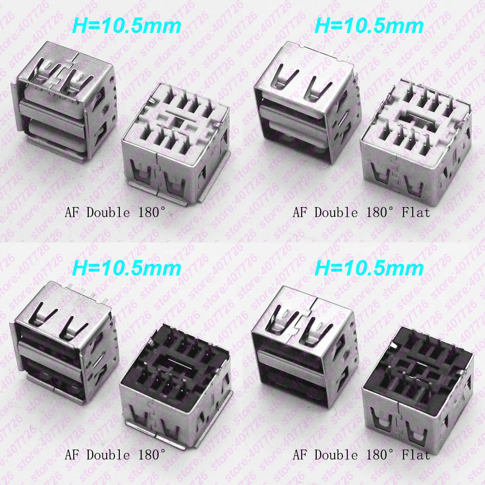 5 шт. разъем USB 2 0 с двумя портами 180 градусов|socket connector|l connectorsocket 8pin |