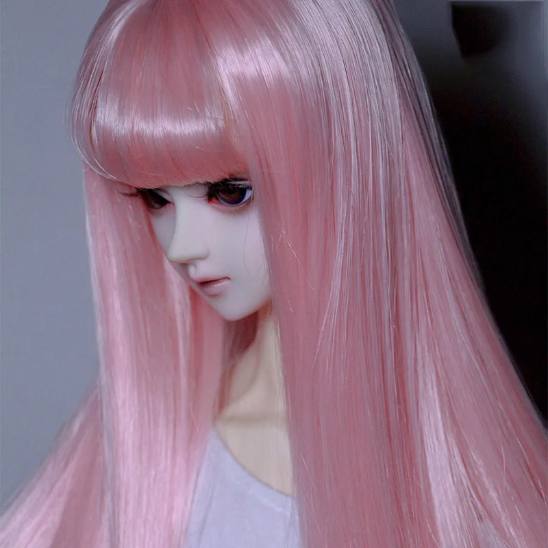Allaosify bjd волосы 1 шт. BJD длинный парик 1/3 1/4 1/6 парик для куклы с воздушным банком прекрасный стиль легко ухаживать за 6 цветов - Цвет: 4