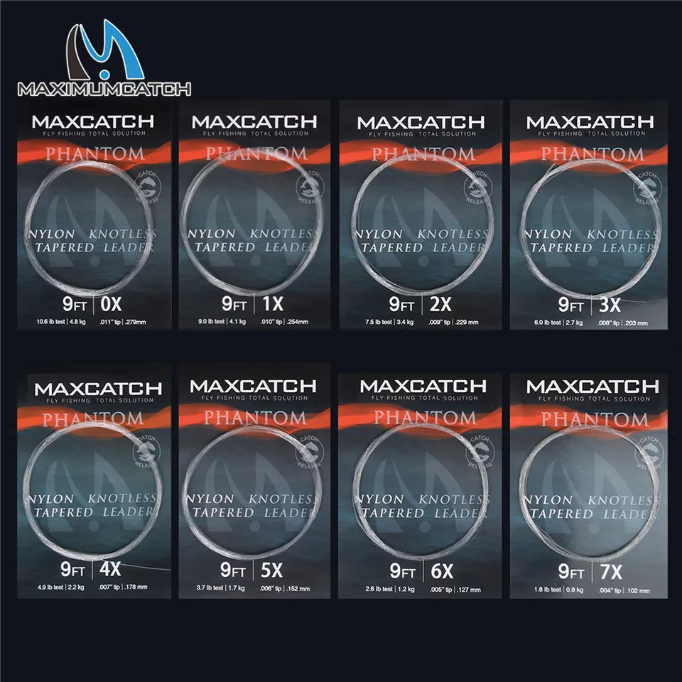 Рыболовная леска Maximumcatch 5 шт. 15 футов высокое качество 0x 7x коническая чистый