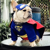 super hero cosplay puppy costume pet dog clothes for small dogs french bulldog pug cute clothing pets party funny apparel