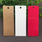 7x2,5 см 100 шт.лот пустая полоса прямоугольные триколоры крафт-бумага карта висячая бирка с отверстием для подвешивания простой стиль закладки подарочные бирки