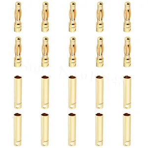 10 комплектов Женский Мужской 4 мм 4,0 ММ Золотая пуля разъем банана для RC батареи ESC провода двигателя