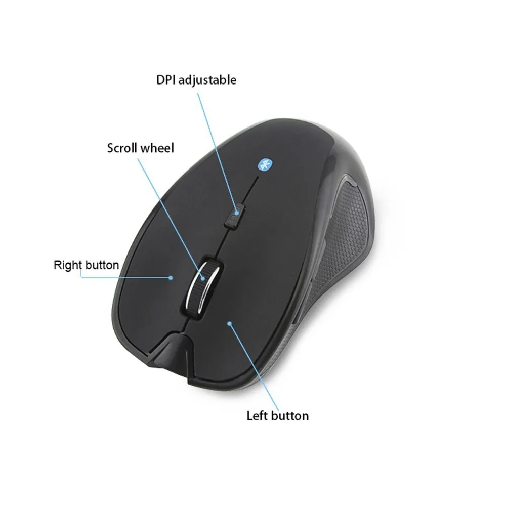 Bluetooth беспроводная эргономичная мышь BT 3 0 оптическая игровая компьютерная с 6