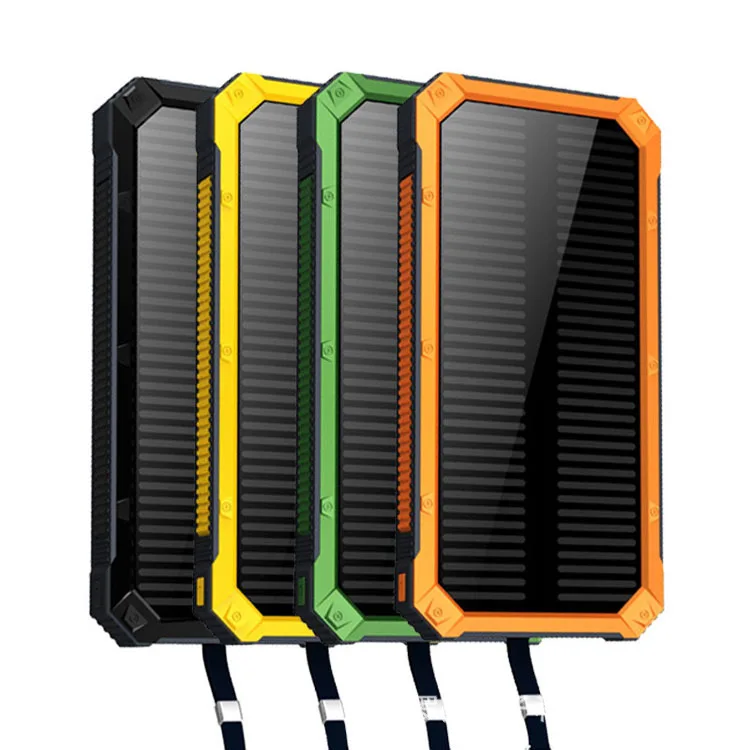 Солнечная батарея 20000 мАч Внешний аккумулятор для зарядки Dual USB power Bank портативное зарядное устройство для телефона для iPhone 8 XS max Xiaomi 7 8 plus