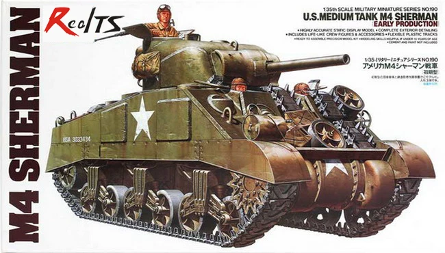 

TAMIYA MODEL 35190 U.S. Medium Tank M4 Sherman (Early Production)
