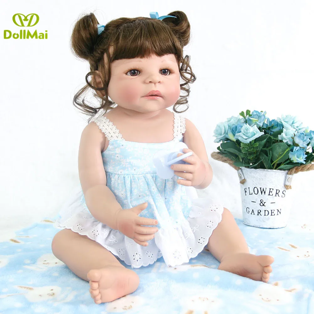 Reborn toddler baby Girl dolls 22&quot55cm full silicone vinyl reborn real cute newborn bebe princess | Игрушки и хобби