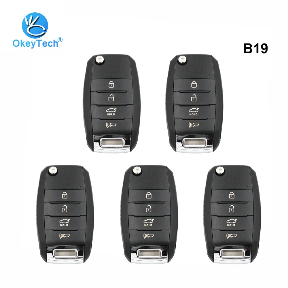 OkeyTech 5pcs/lot B19 KD Remote Key 4 Button B Series for KD90/KD900+/URG200 Programmer Control Keydiy For Kia | Автомобили и