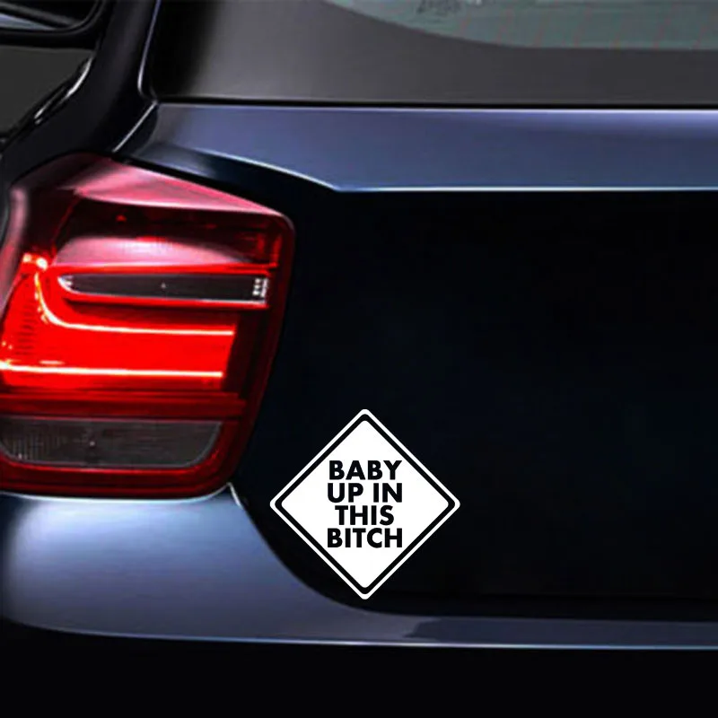 YJZT 12 7 см * Виниловая наклейка с надписью BABY UP IN THIS BITCH ON BOARD для автомобиля цвет