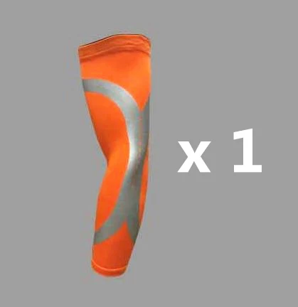 1 piece Orange Компрессионная манжета на руку Спортивная безопасность Баскетбол Локоть Поддержка руки грелка волейбол локоть защита фитнес-защита крышка - Цвет: 1 piece Orange