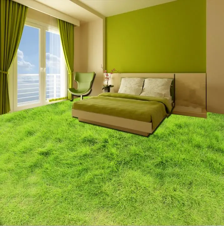 HD 3d стереоскопические фото обои газон напольная плитка для гостиной