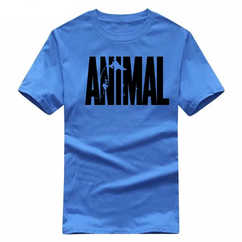 ANIMAL round collar men cotton muscle exercise fitness strong and handsome T-shirt trends in 2018 brand tops clothes | Мужская одежда