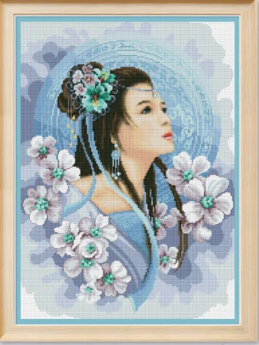 Синий Классический Набор для вышивки крестиком брендовые нити dmc животное собака