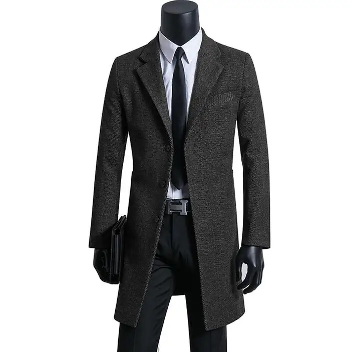 Мужская одежда casaco masculino размера плюс 9XL пальто мужское шерстяное однобортное с