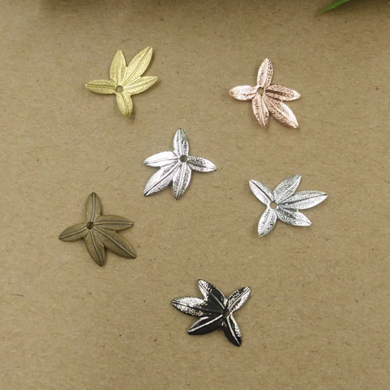 

100pcs 11x14mm Metal Brass Pendant Filigree Leaf Charms Handmade Accessories For DIY Jewelry Making