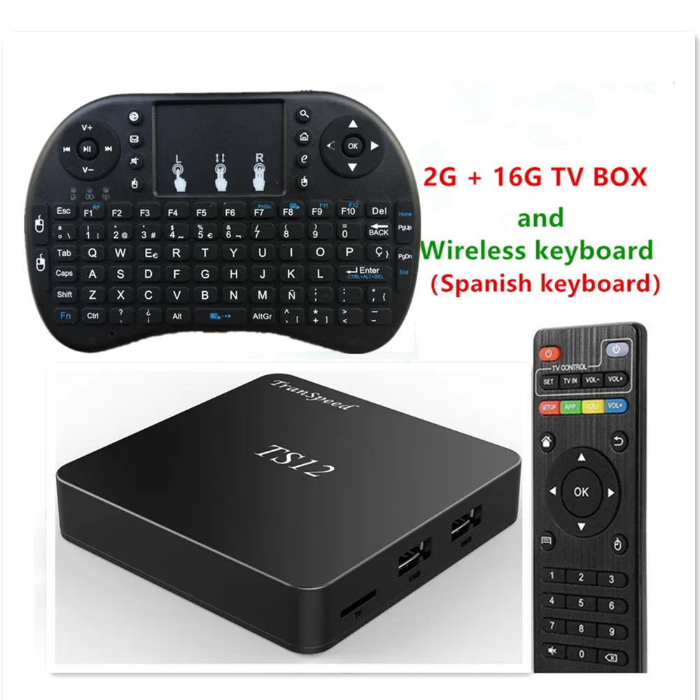 Android tv BOX S905W 2G 16G ТВ приемник 4K 2160P HDMI Wifi медиаплеер youtube Skype Netflix 3D видео Google Play Store - Цвет: 2G and Sp keyboard