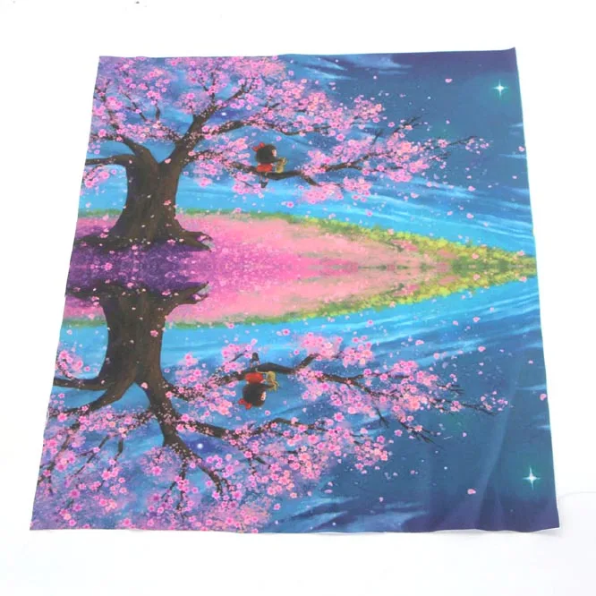 40*49cm Imitation silk Digital printing diy bag fabric for patchwork cloth cheap telas tecidos crafts materials tissu | Дом и сад
