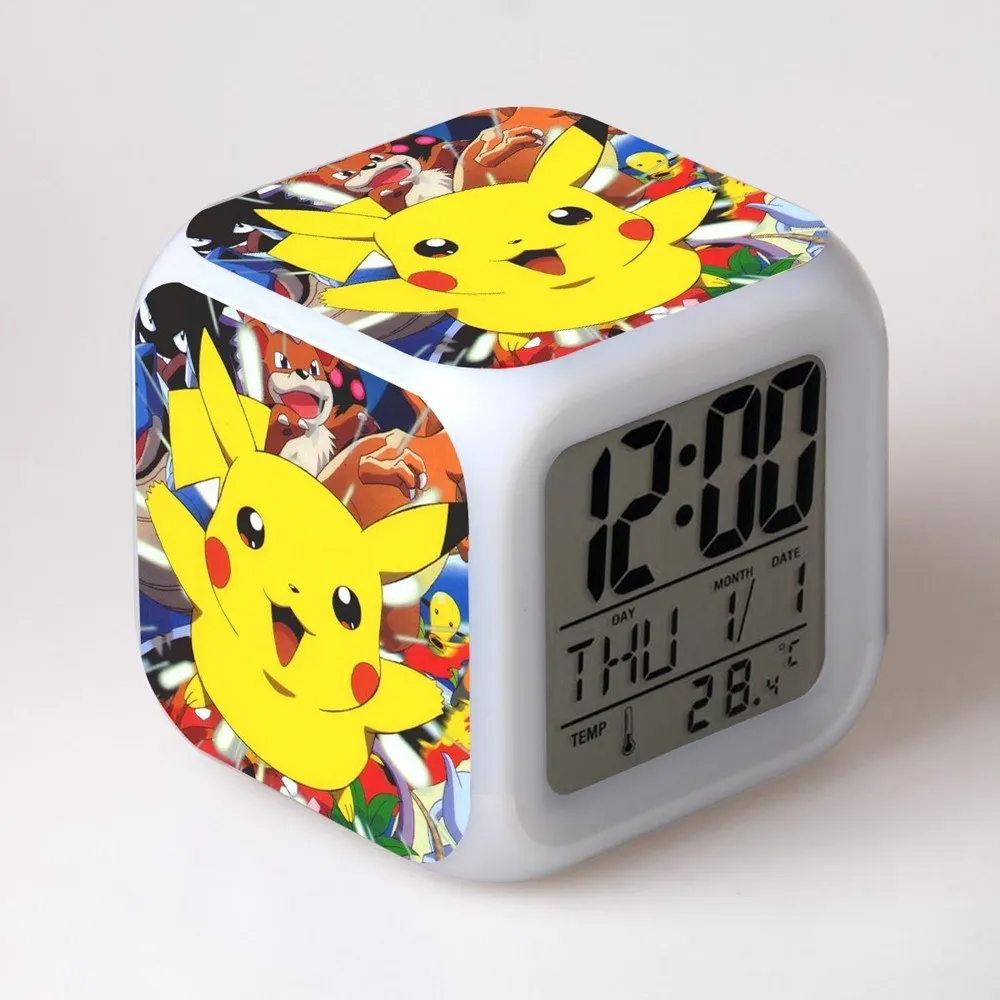 Новый цифровой будильник Pokemon Pikachu ночной Светильник | Дом и сад