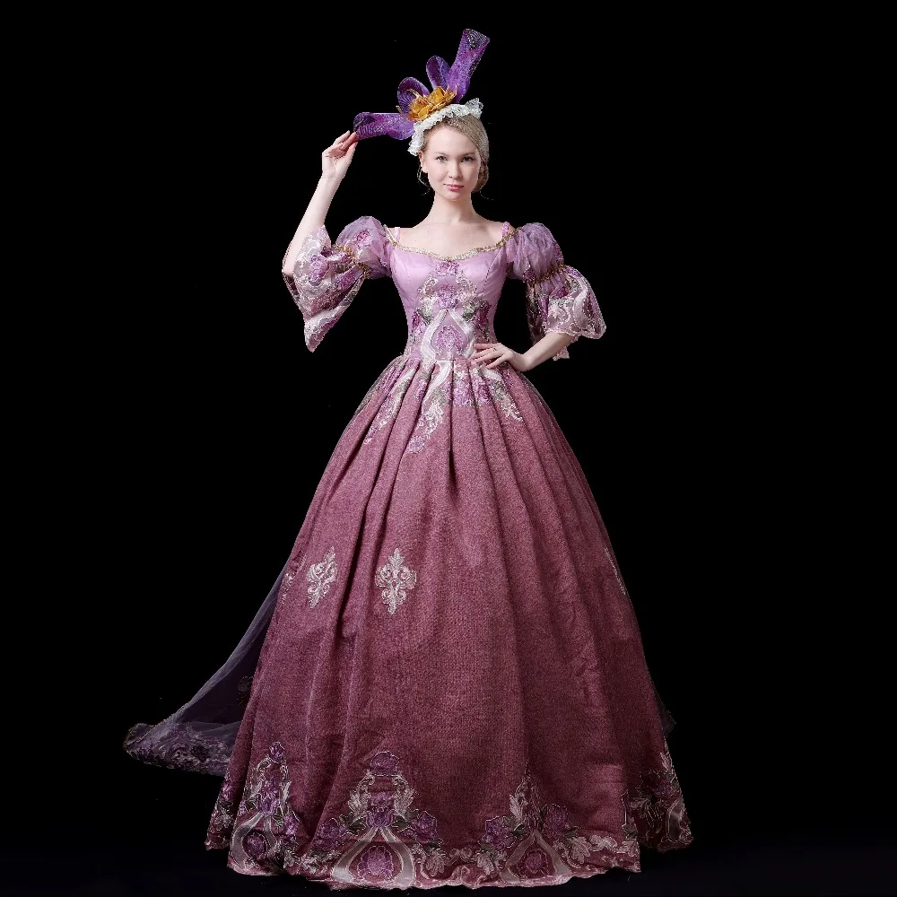 18-го века рококо стиль Marie Antoinette BELLE бальное платье принцессы викторианское