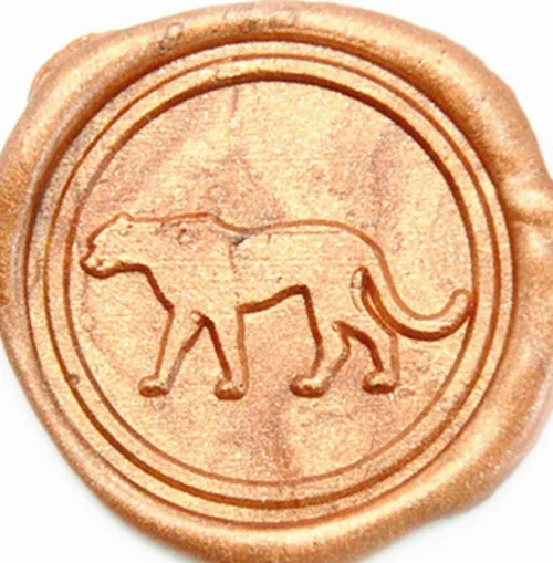 

Leopard восковая печать классический старомодный античный базовые буквы алфавита творческий романтический печать штамп медь