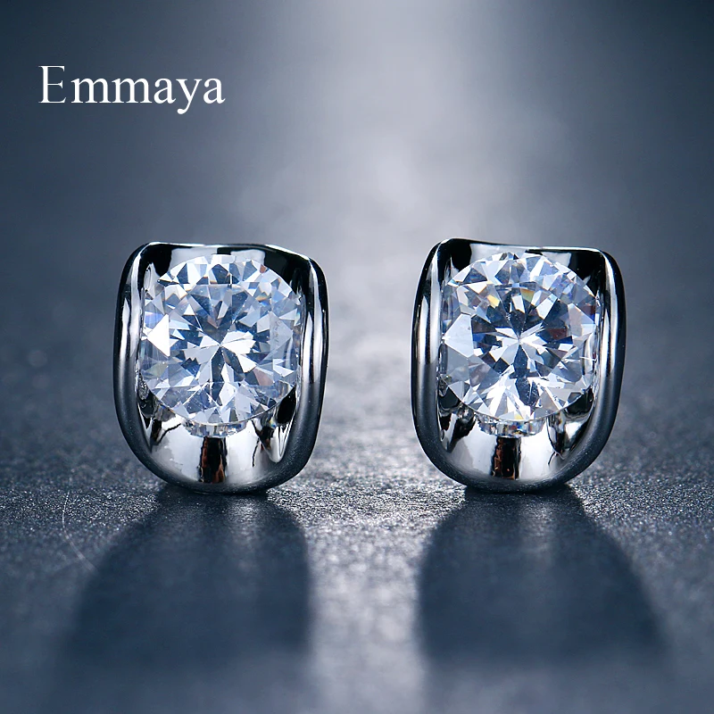 Серьги-гвоздики Emmaya Fshion в виде гороха женские подарочные украшения с кубическим
