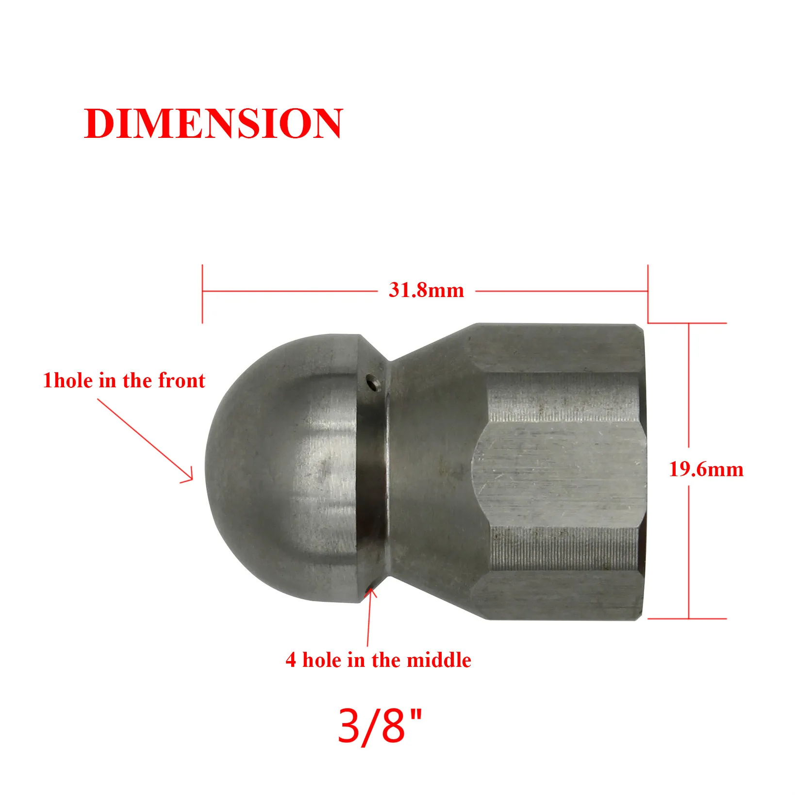 1/8 &quot1/4&quot 3/8 &quot1/2&quot Канализация сопло очистки канализационных труб моечная
