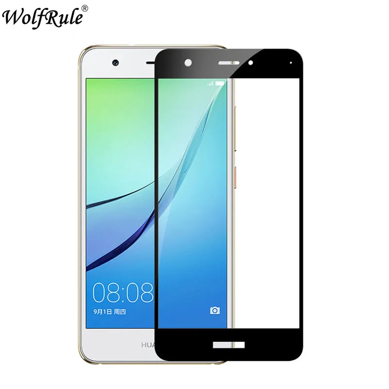 2 uds Protector de pantalla de Huawei Nova de 2.5D Anti-Explosi&oacute;n de vidrio templado de la sFor Huawei Nova de la cubierta completa pel&iacute;cula Nova WolfRule 5,0"-0