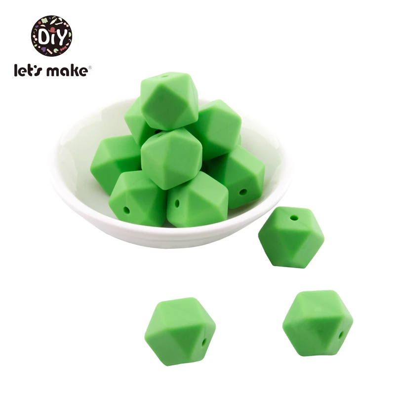 Hexagon 13 5 шт., силиконовые бусины, овечки, Мультяшные животные, Детские Прорезыватели, аксессуары для самостоятельного изготовления, детские товары, прорезыватели, ожерелье, пищевой силиконовый Прорезыватель - Цвет: Hexagon 13