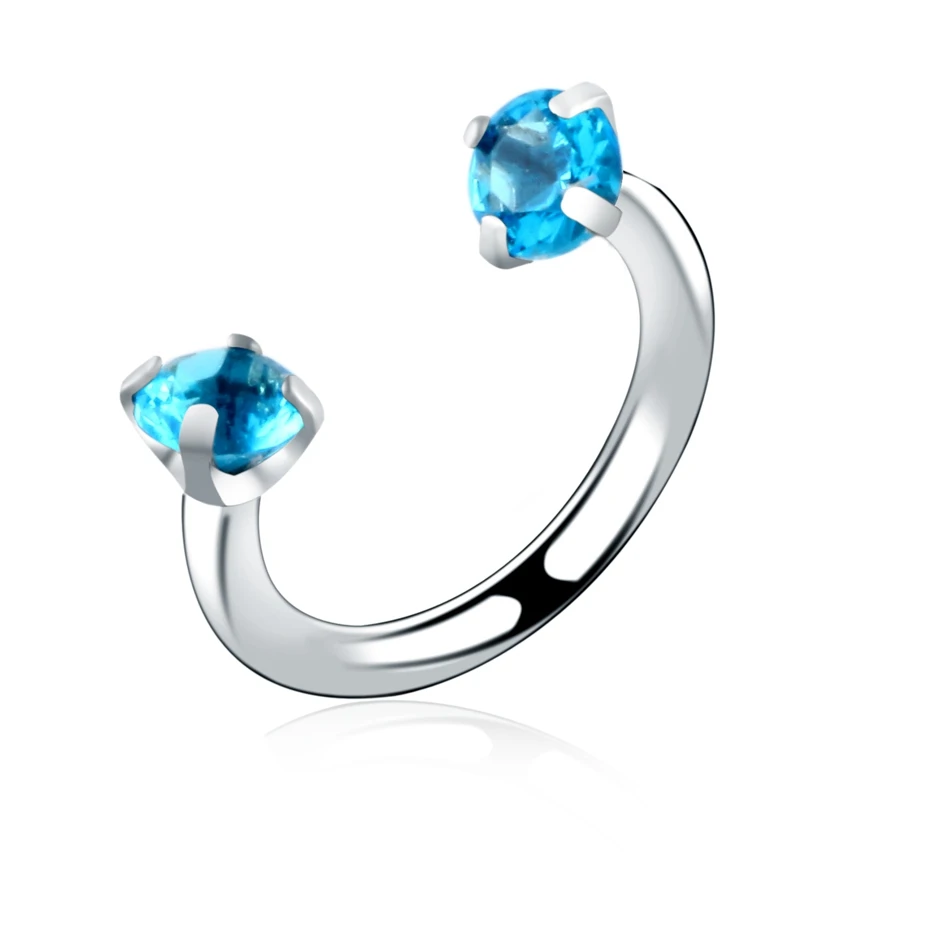 1.2x8x3mm v Aqua 1 шт стальные серьги внутренний пирсинг Septo нос губы брови Ушная перегородка хрящевая спираль пленительный обруч ювелирные кольца для пирсинга - Окраска металла: 1.2x8x3mm v Aqua