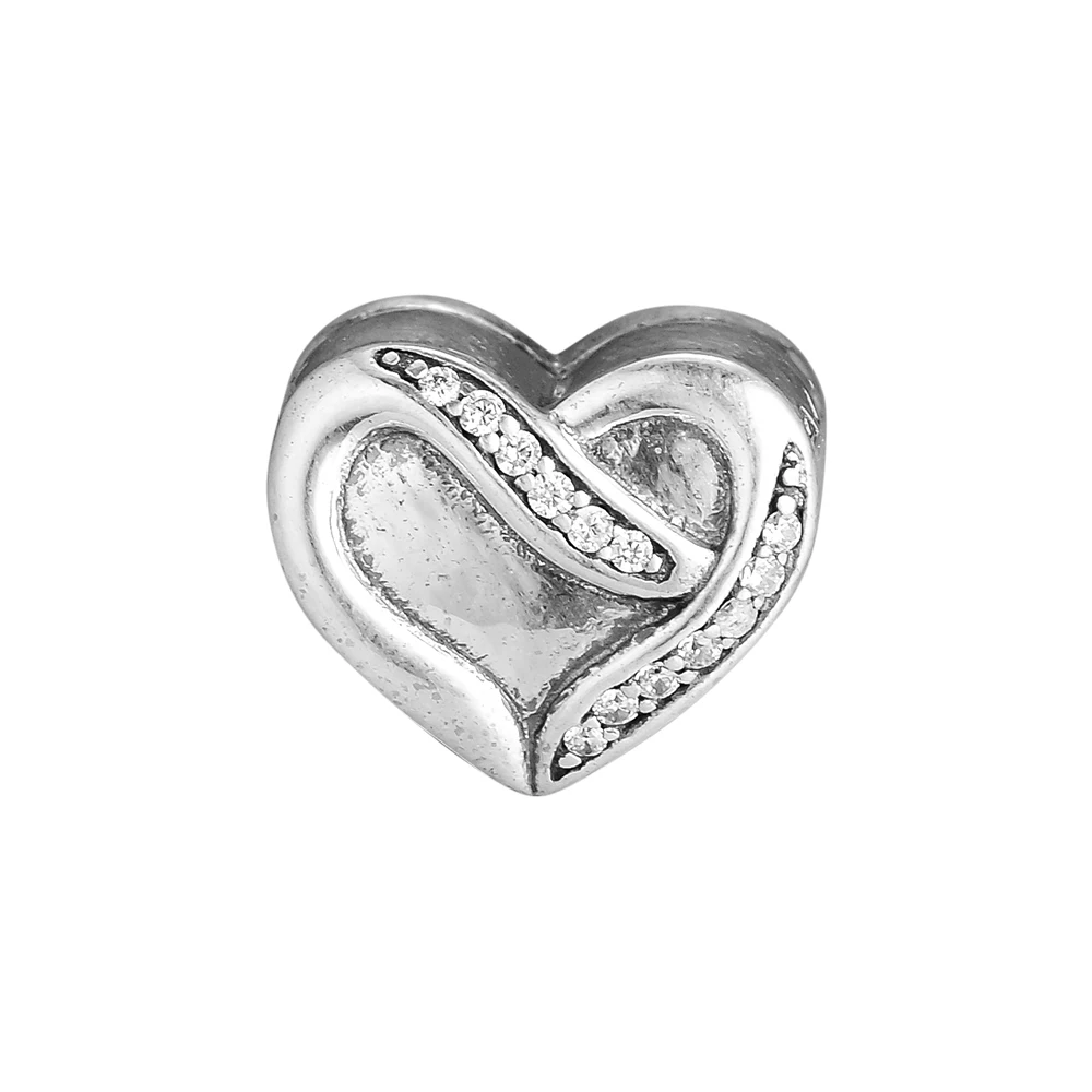 

Authentic 925 Sterling Silver Ribbon of Love Charms Fits Europe Bracelet DIY Beads for Jewelry Making Kralen Bijoux Femme
