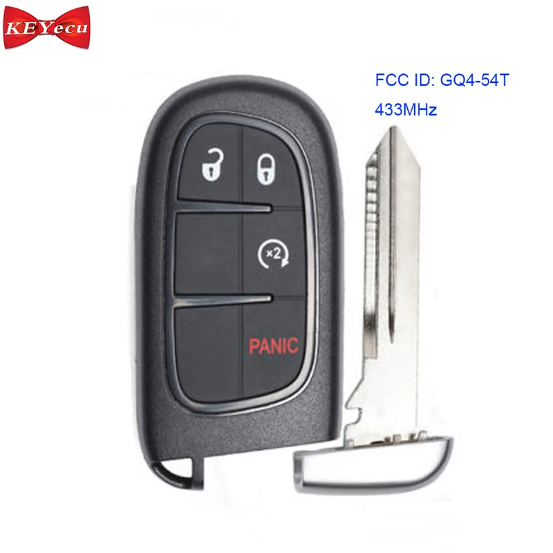 KEYECU для Jeep Cherokee 2014 2015 2016 2017 2018 2019 дистанционный брелок 433 МГц 4A чип FCC ID: GQ4-54T |