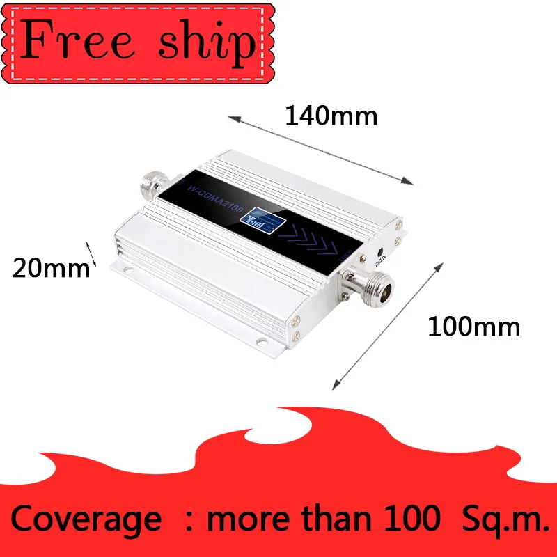 3G Ripetitore 2100MHz Repeater LCD WCDMA 2100 MHZ Mobile Signal Booster Amplifier Cell Phone 9dbi panel indoor Antenna | Мобильные