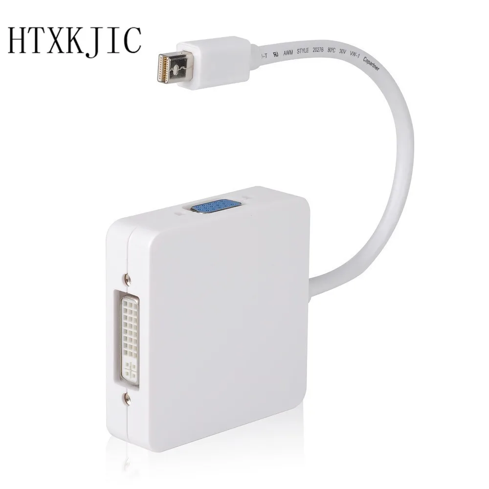 Кабель-адаптер 3 в 1 Thunderbolt Mini DP Displayport к HDMI DVI VGA для MacBook Pro | Компьютеры и офис