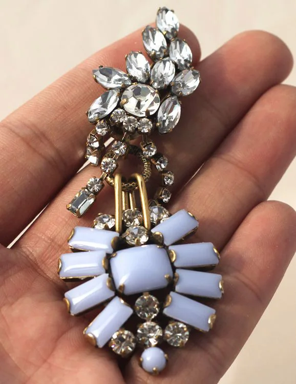 Горячая Распродажа винтажные длинные серьги подвески из смолы ярко синего