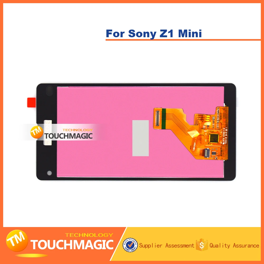 Хорошо Работает Для Sony Z1 mini ЖК-Дисплей С Сенсорным Экраном Digitizer Замена Тяга